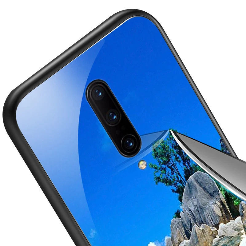 Чехол из закаленного стекла для Samsung Galaxy S8 S9 S10 Plus, чехол для телефона OnePlus 3 3T 5 5T 6 6T 7 7 Pro, ударопрочный жесткий чехол из ТПУ