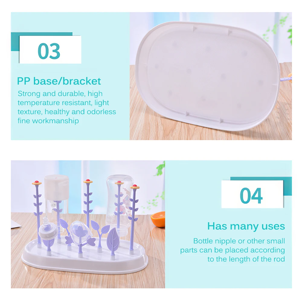 

Baby Bottle Drying Rack Baby Feeding Bottles Cleaning Dryer Drainer Storage Nipple Shelf Baby Pacifier Feeding Cup Holder Gift