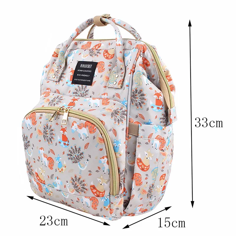 

Waterproof Mummy Bags Animal Print Maternity Nappy Diaper Bag Large Capacity Baby Bag Travel Backpack Nursing Bag for Baby Care