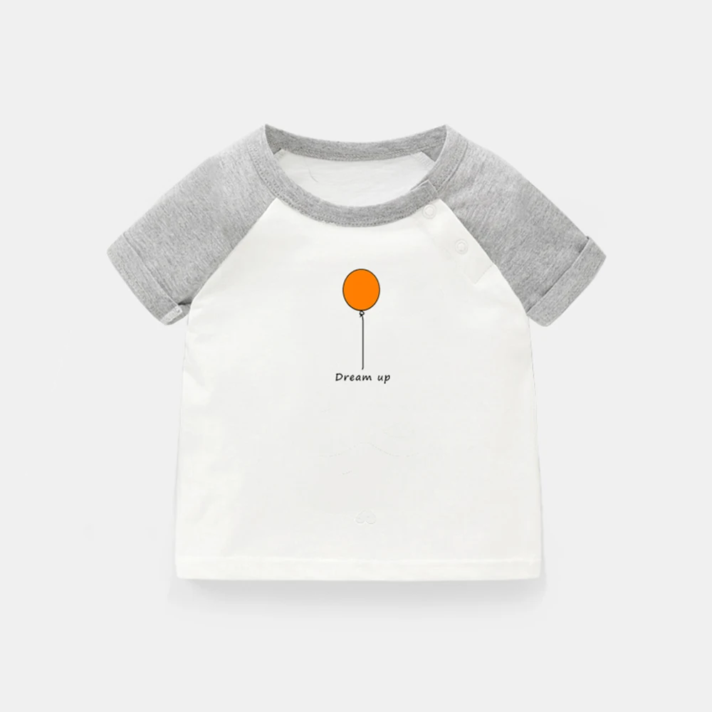 

Dream Up Ballon Design Newborn Baby T-shirts Toddler Graphic Raglan Color Short Sleeve Tee Tops
