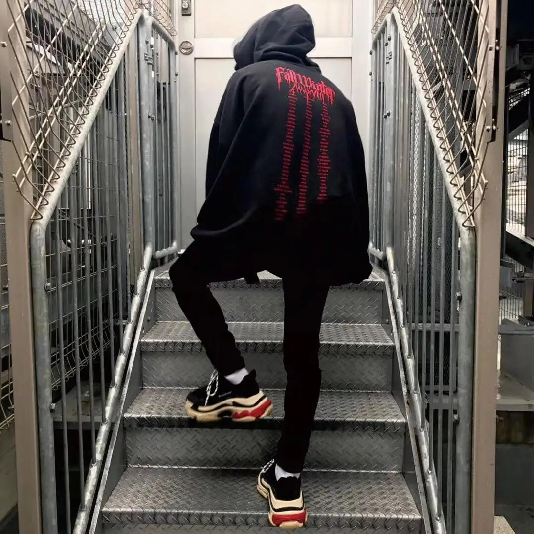 Vetements, толстовки для мужчин и женщин, 1:1, высокое качество, капля крови, надпись, вышивка, хип-хоп, kanye west, vetements, противотуманная Толстовка