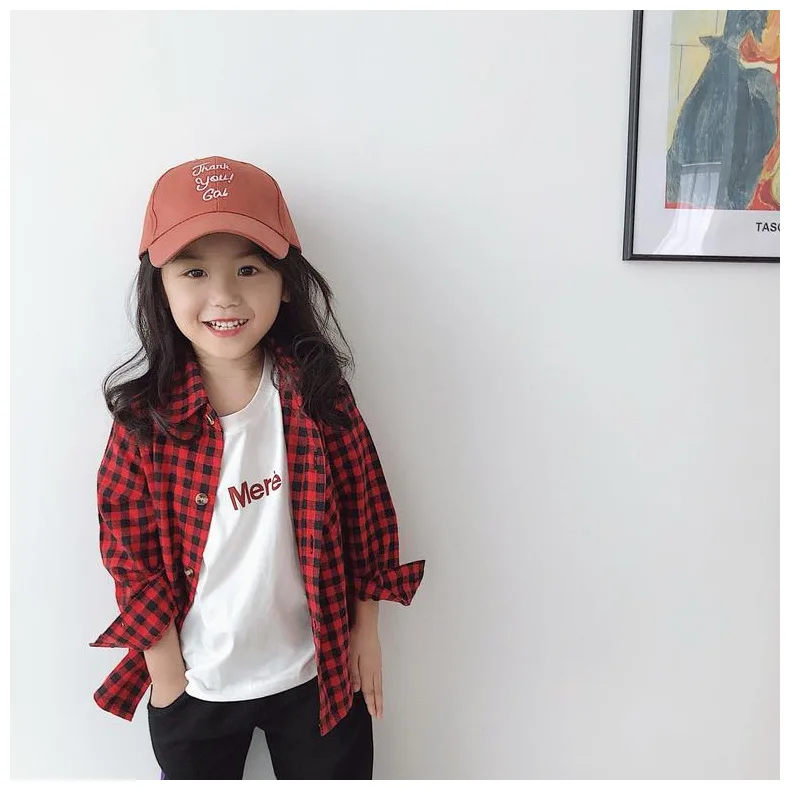 

Новинка весна-осень 2020, корейские клетчатые рубашки для девочек, детские футболки для мальчиков, корейские Детские рубашки с длинными рукав...
