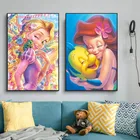5D алмазов картина Русалка Рапунцель и Паскаль Disney с рисованным аниме Wall Art номер домашнего украшения