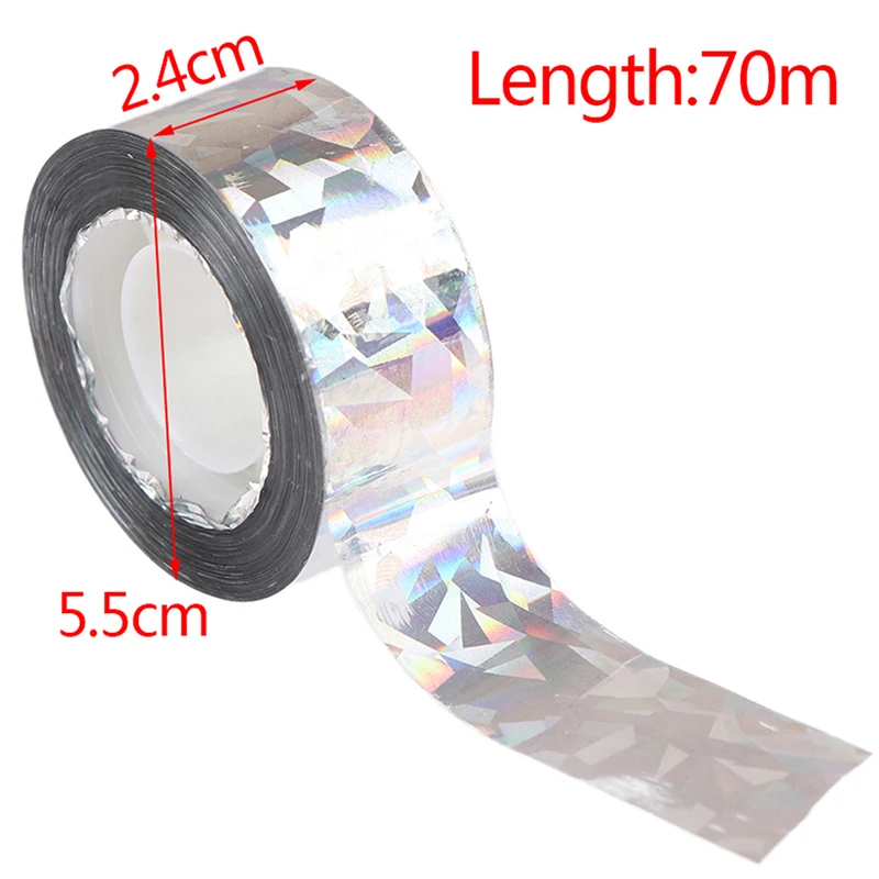 

70M 2.4CM Orchard Pest Control Flash Reflective Bird Scare Tape Audible Repellent Fox Pigeons Repeller Ribbon Deterrent Tapes