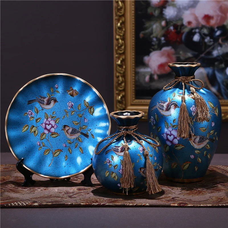 3 шт./компл. Европейская керамическая ваза композиция из высушенных цветов