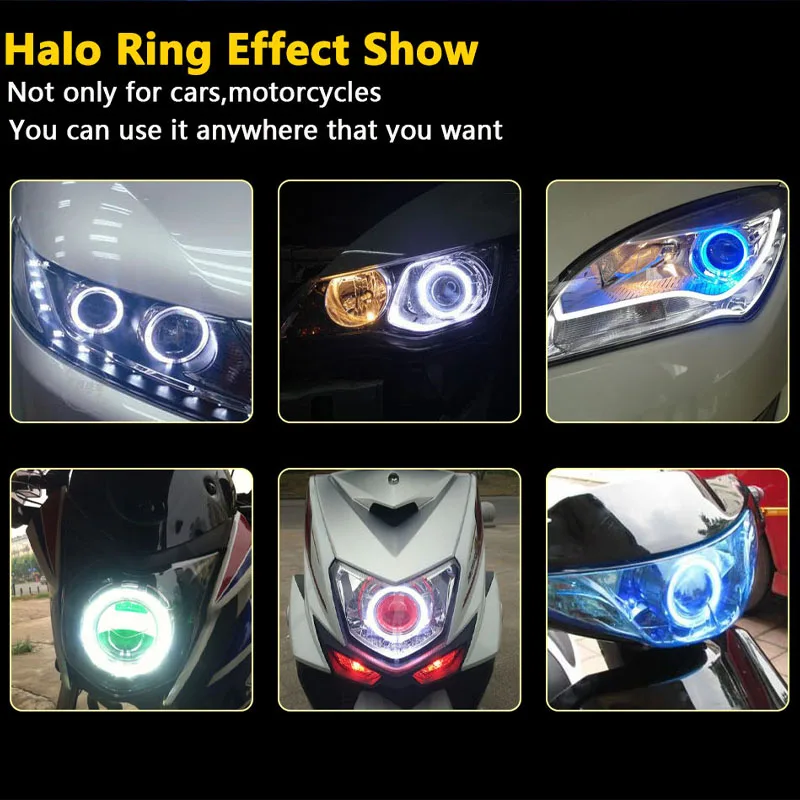 Кольцо-ореол для автомобиля 2 шт. 60/70/80/90/100/110/120 мм кольцо-ореол фар E46 E60 дневные