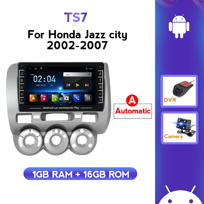 Автомагнитола 2 Din головное устройство Android IPS для Honda JAZZ City 2002 2003 2004 2005 2006 2007