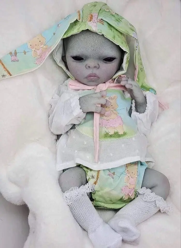 NPK 15inch Reborn Doll Kit Imani Alien Baby Premie Sise Lifelike Soft Touch |