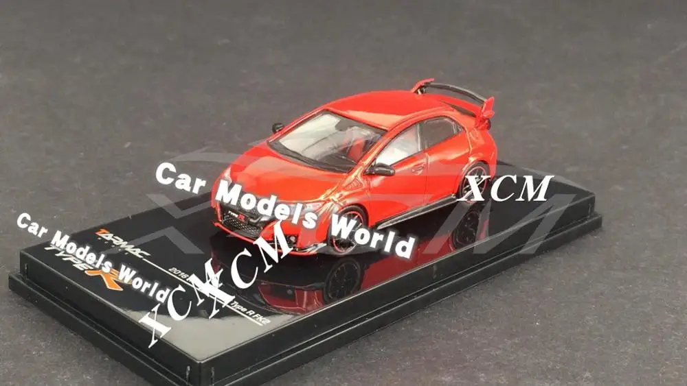 Модель автомобиля под давлением для Tarmac Works Type R FK2 2016 1:64 (красный) + маленький