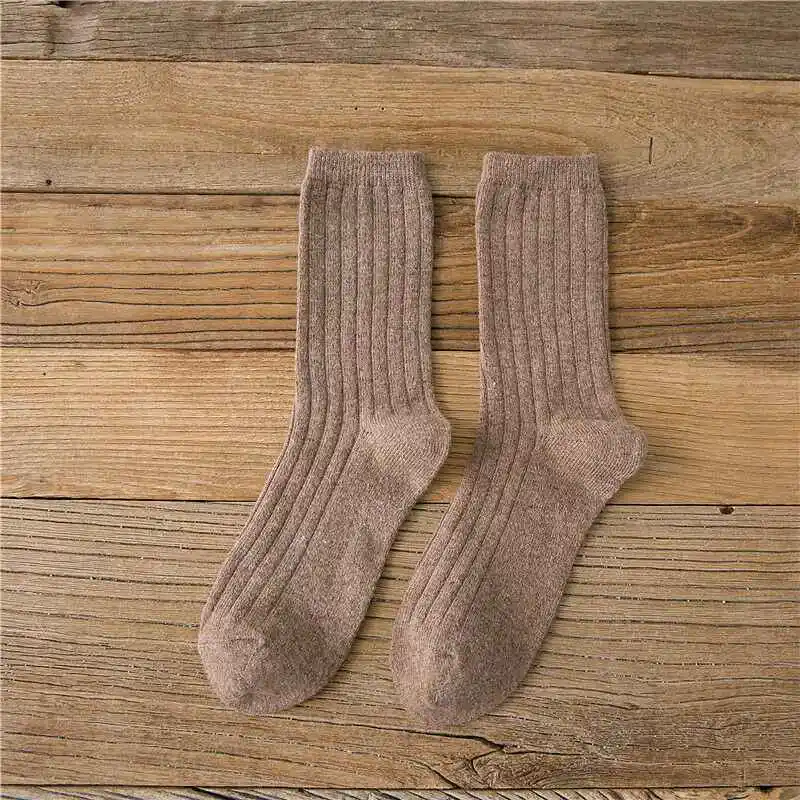 

5 Pairs Women Wool Cashmere Warm Thick Solid Soft Casual Sports Winter Socks Lot