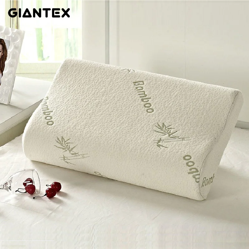 GIANTEX/Ортопедическая подушка для сна из бамбука с эффектом памяти, Подушка-ореллер, подушка Travesseiro Almohada, Шейная подушка, Poduszkap