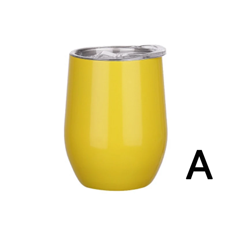 Винный стакан 12 унций с крышками герметичными Винные Бокалы из нержавеющей стали