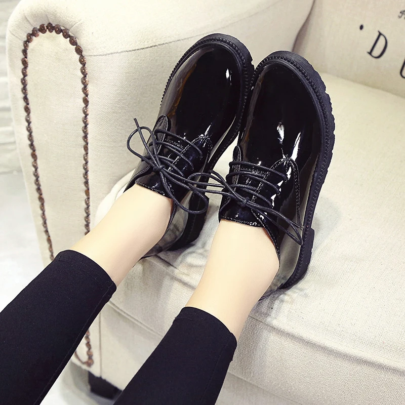 

Autumn Women Shoes Female Fashion Women's Leather Shoes Female Flats Square Toe Beige Black Flats Women Shoes Female Flats