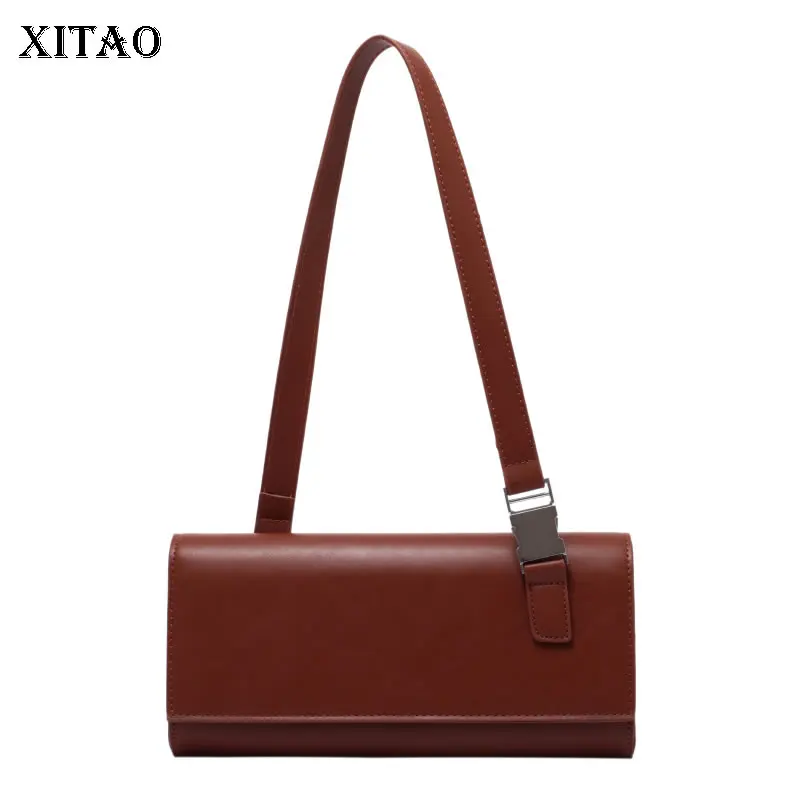

XITAO Simplicity Fashion Shoulder Bags Irregular Splicing Shoulder Strap Solid Color Temperament All-match Messenger Bag GWJ2811