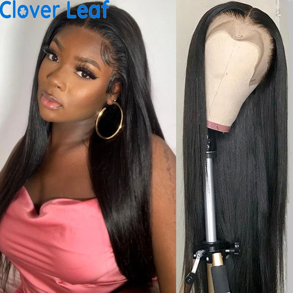 

Straight Frontal Wig 13X4 Lace Front Wig Remy Brazilian 250% Bone Straight Human Hair Wigs 4x4 Lace Closure Wig Preplucked