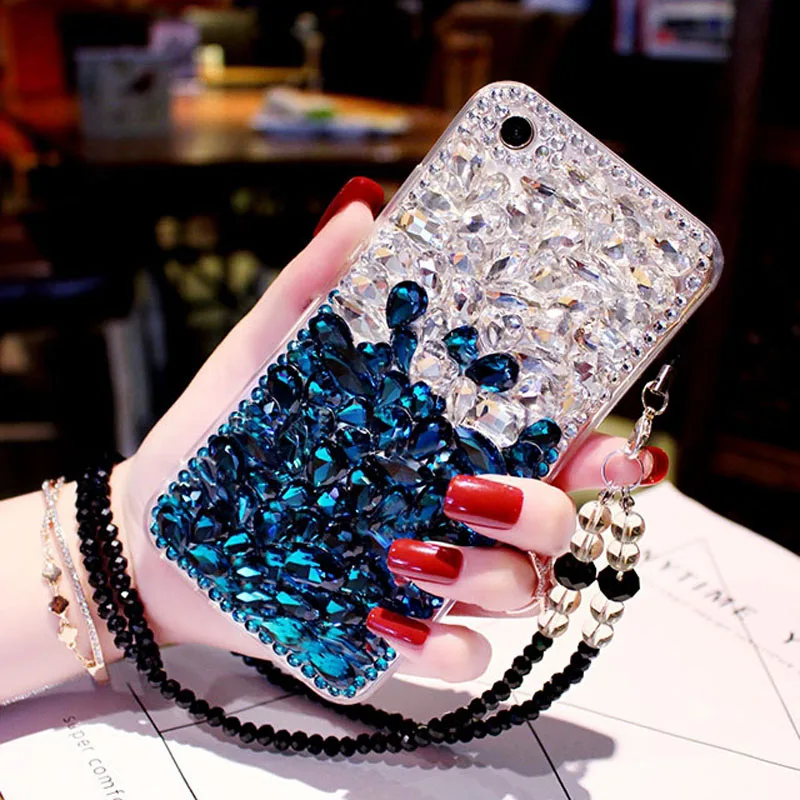 Роскошный женский чехол ручной работы с блестящими стразами для Samsung a50 a70 s8 s9 a40 a20