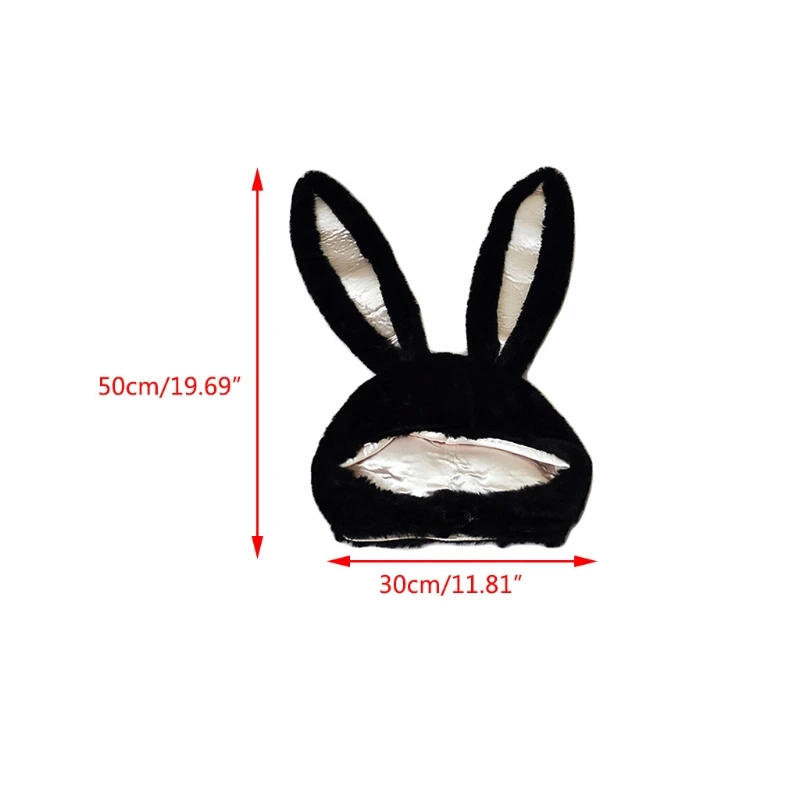 Короткая плюшевая шапка с заячьими ушками забавная мягкая игрушка в виде кролика