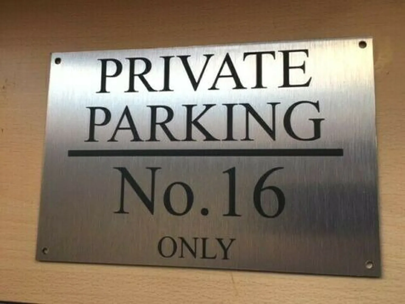 

DIY House Number PERSONALISED CUSTOM BRUSHED ALUMINIUM PRIVATE RESERVED NO PARKING SIGN 20*30cm