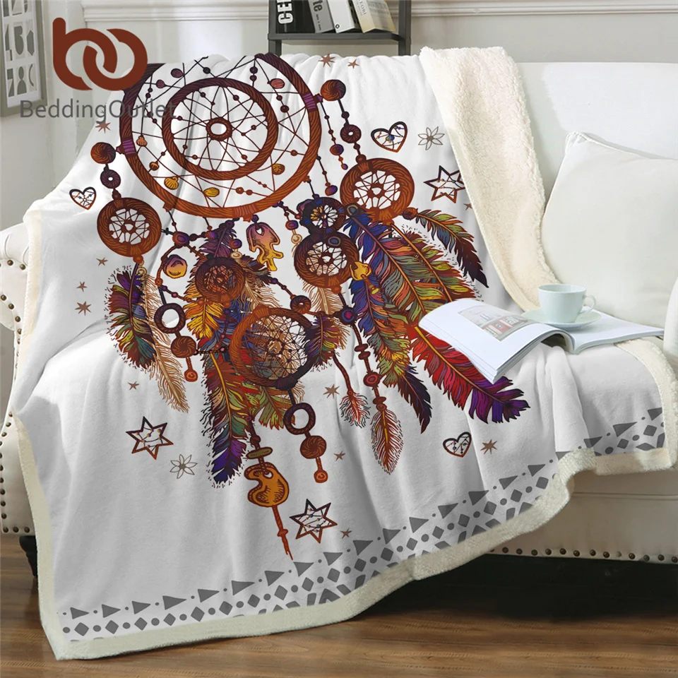 Бархатное плюшевое покрывало для кровати хипстерское акварельное одеяло шерпа