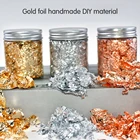 Декоративные хлопья с золотыми листьями 3 г, золотой, серебряный материал сделай сам ручной работы, мыло, свеча, украшение сделай сам, товары для изготовления свечей