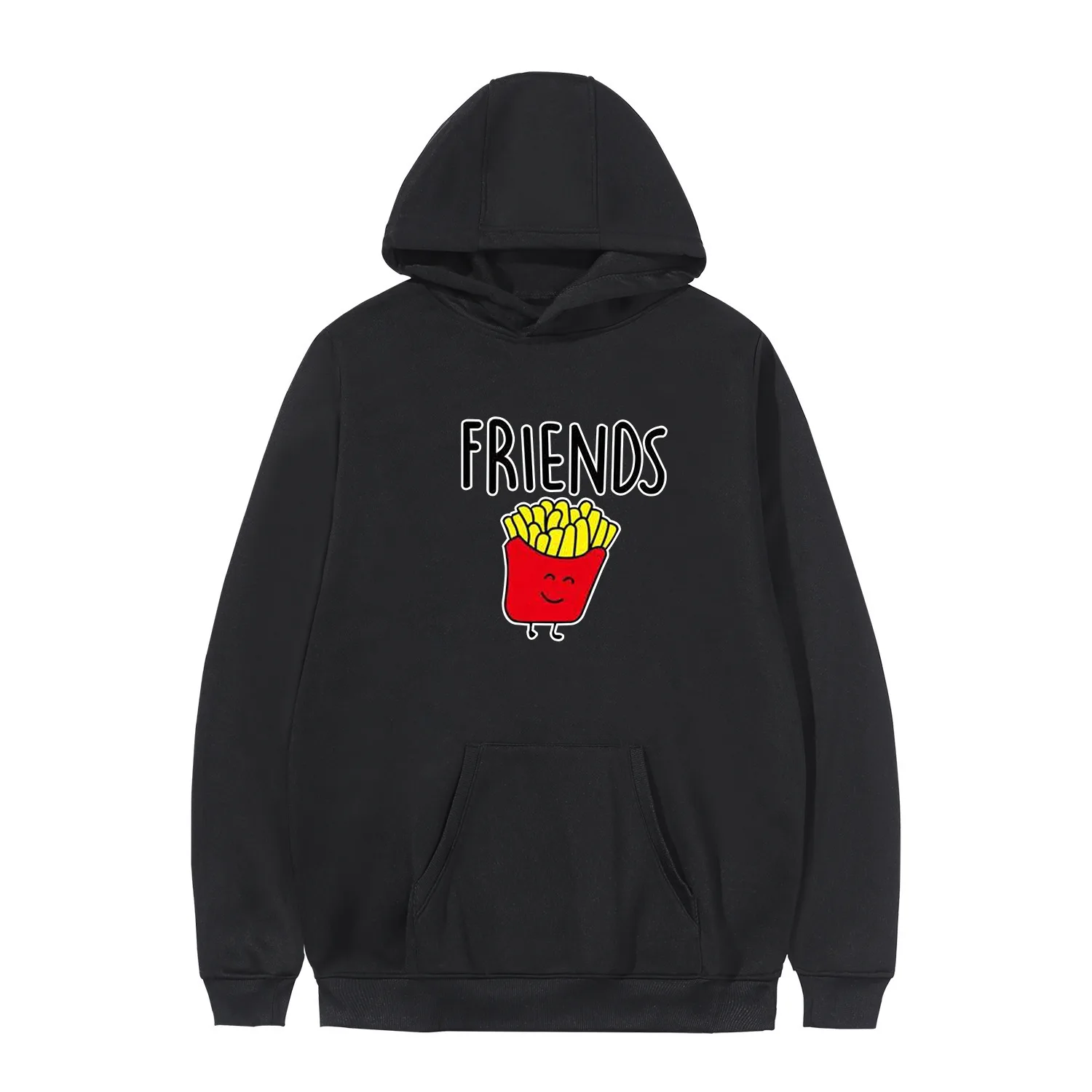 Друзей картошка фри лучший толстовки свитшоты куртки Повседневное более Размеры