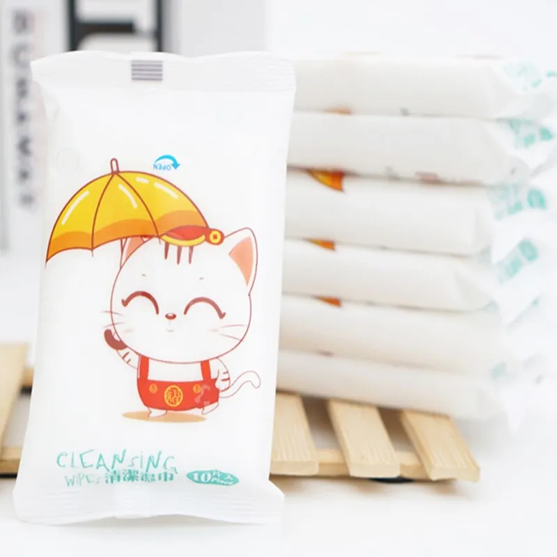 100PS/10 упаковок портативное Хлопковое полотенце для ухода за лицом одноразовые