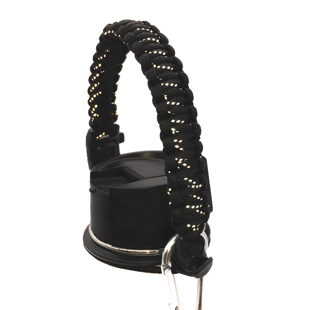 Paracord ручка ремень термос держатель широкий рот с спасательное устройство для