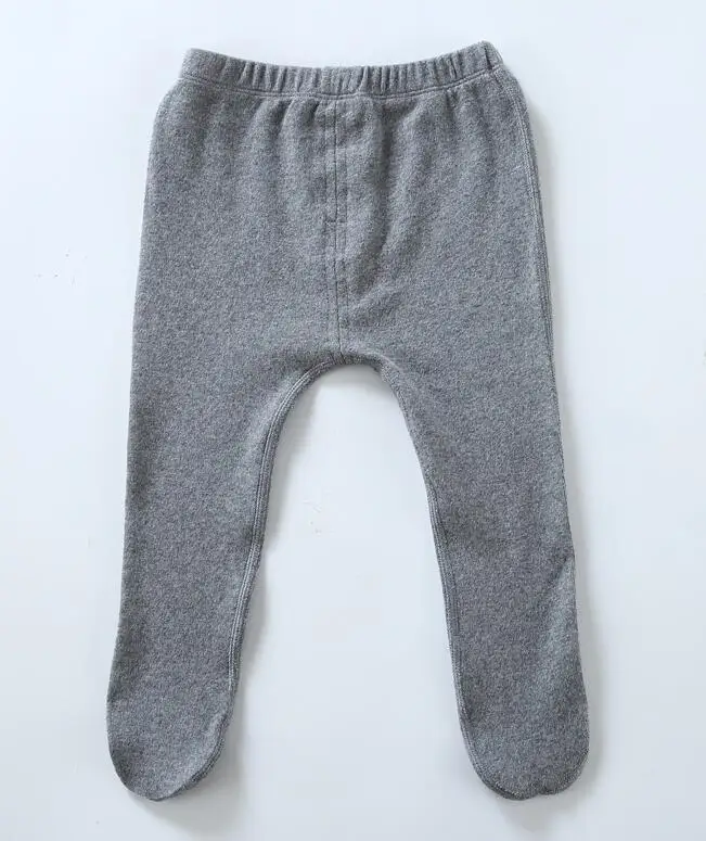 dark grey melange Детская одежда ползунки хлопковые леггинсы Высокие эластичные трико детская одежда весна и осень высокая талия детские брюки - Цвет: dark grey melange