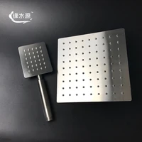 free shipping 304 stainless steel top spray handheld set shower head square thin pressurized shower head