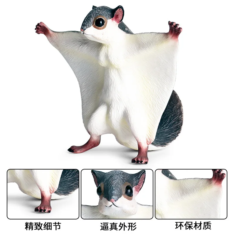 Pteromys Volans животных статуэтки коллекционные игрушки для детей Пластик