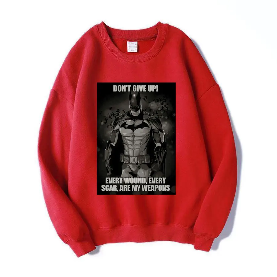 Зимние мужские и женские флисовые толстовки толстовка пуловер Бэтмен модная