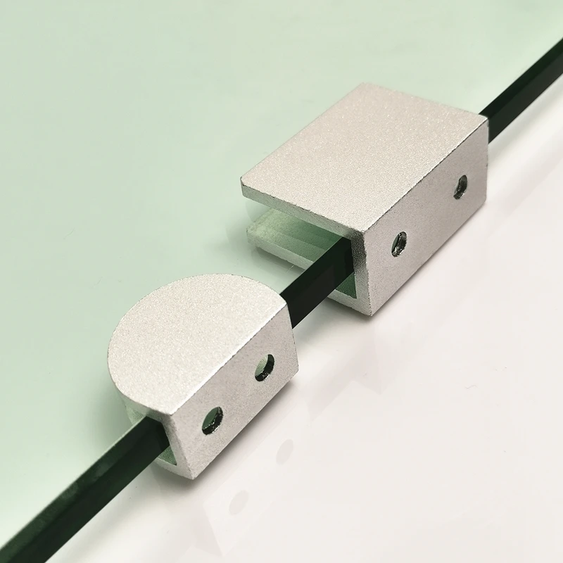 4 шт./лот алюминиевые стеклянные зажимы полукруглые полки держатель угловой