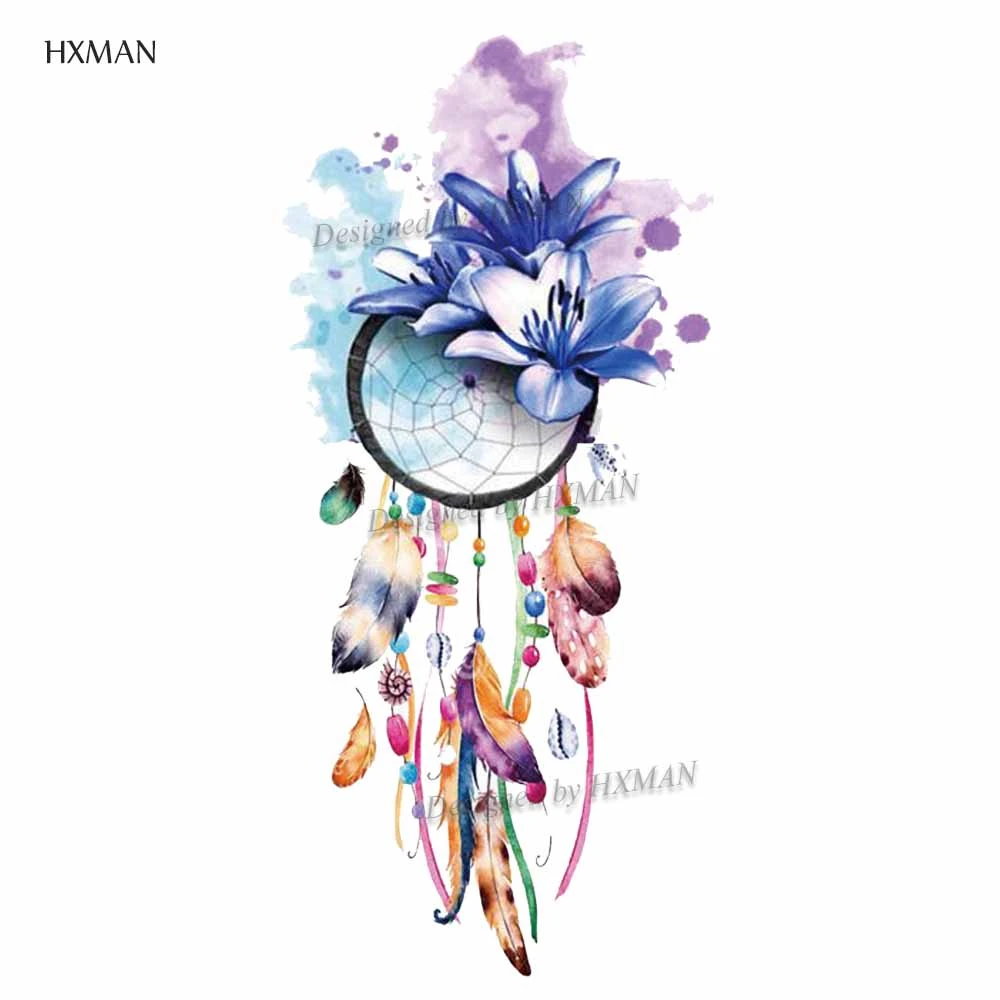 Временная татуировка HXMAN Dreamcatcher водонепроницаемая женская модная Татуировка на
