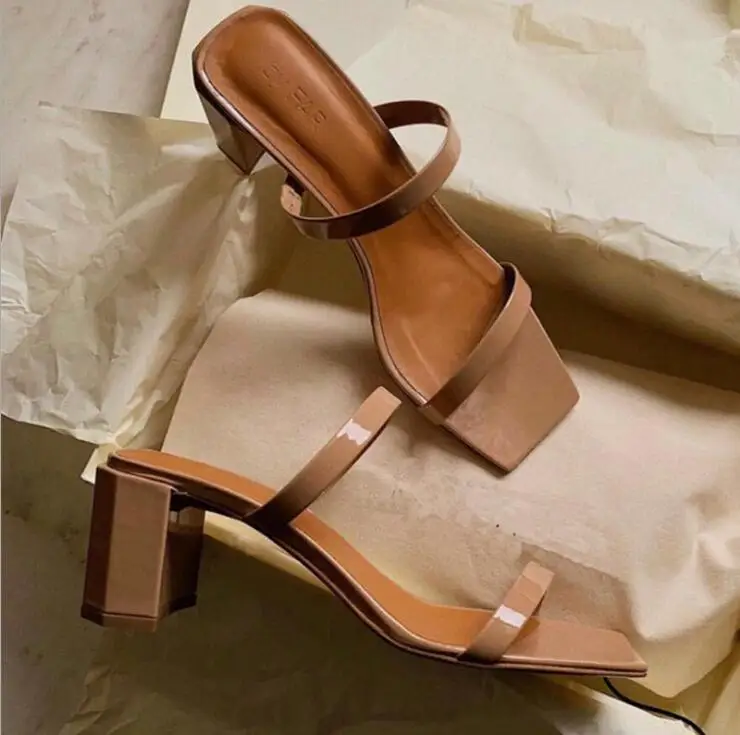 2020 г. Женские весенне летние новые сандалии на среднем каблуке размера плюс