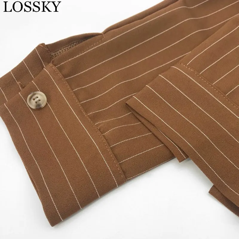 

Fall Lapel Striped Print Blouses Woman Button Vintage Shirt Pocket Ol Workwear Blusas Mujer De Moda 2019 Long Sleeve Women Tops