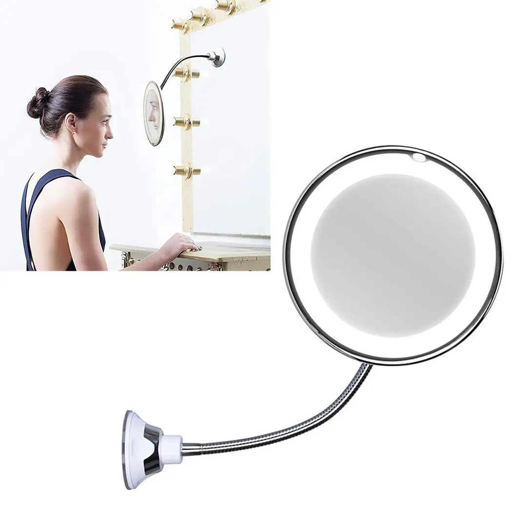 Портативный увеличение светодиодный свет 360 градусов домашний поворот 10X