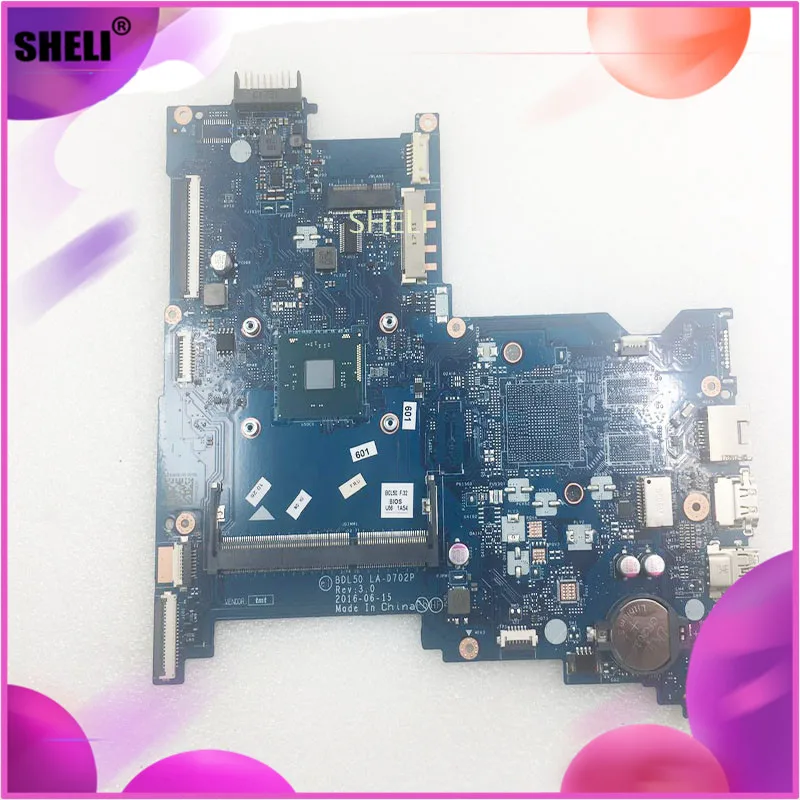 

Для HP 250 G5 15-AY материнская плата 854944-601 SPS SR2KN N3060 BDL50 LA-D702P материнская плата для ноутбука 860166-601 SA ноутбук ПК
