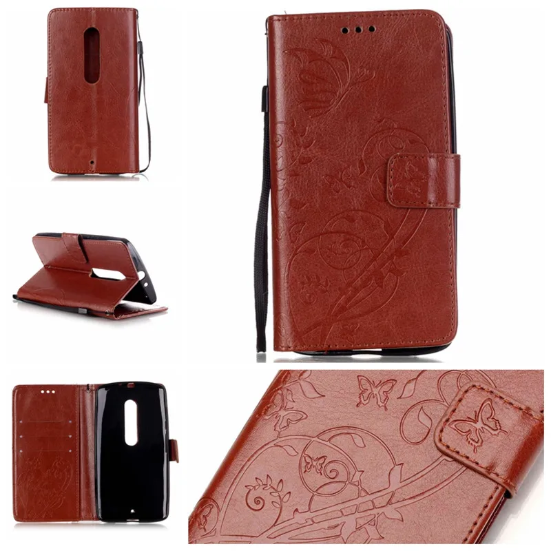Fashion Retro butterfly pattern PU Leather + Soft Silicon Wallet Flip Cover Case For Motorola Moto X Play XT1562 XT1563 | Мобильные