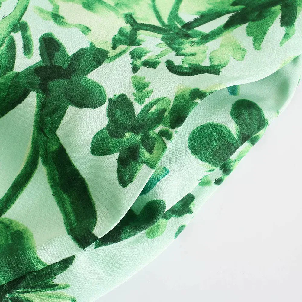 

Za Women 2021 New Chic Fashion Floral Print Pockets Wide Leg Jumpsuits Vintage Bow Tie Straps Female Playsuits Mujer