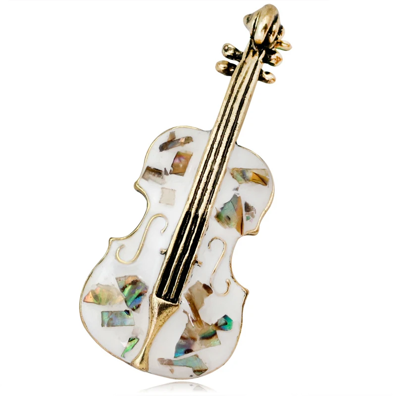 Винтажная Женская Брошь с гитарой броши Скрипка булавок в античном стиле