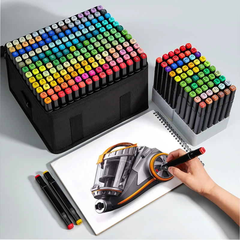 

Touchfive 80Color Alcohol Manga Sketching Markers Dual Brush Design Marke Pen For Clothing Drawing Interior Comic Art Supplies