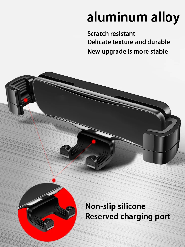 car mobile phone holder air vent outlet clip gps stand gravity navigation bracket for jeep wrangler 2018 2019 2020 accessories free global shipping