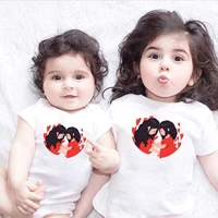 2021 summer printed tops shirt mother daughter family look matching t shirt outfits mommy and me clothes matching outfits