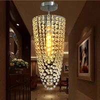 led 1 light chrome modern k9 crystal chandelier lighting d17h45cm ac110v 256v transparent color