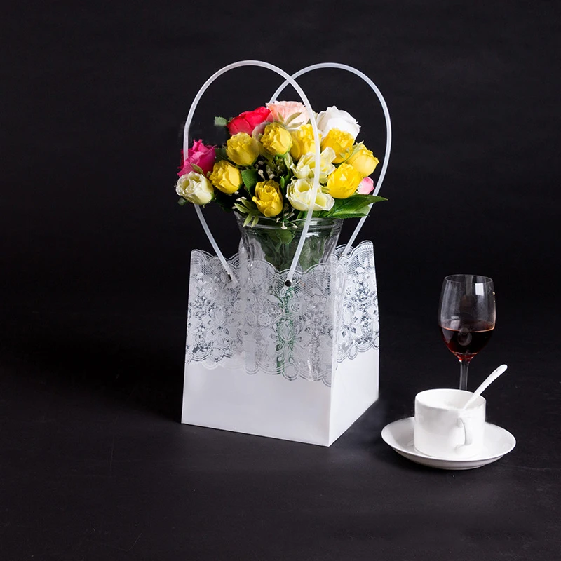 1 шт. Цветочная упаковочная коробка прозрачный букет цветов из ПВХ сумка длинная