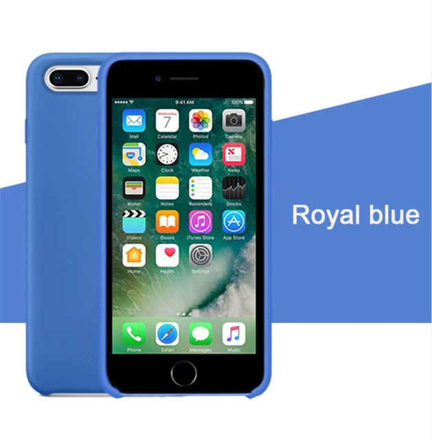 Royal Blue Роскошный силиконовый чехол для iphone 7 8 6S 6 Plus 11 Pro X XS чехол для MAX XR на Apple iphone 7 8 plus X 10 чехол официальный - Цвет: Royal Blue