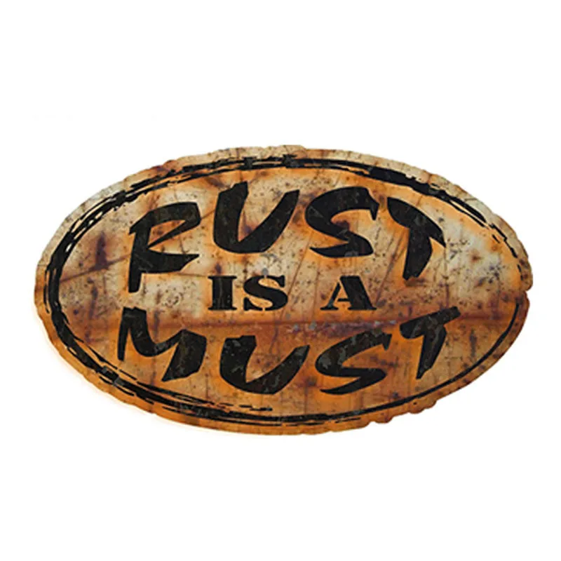 

13cm X 8cm Creative Car Sticker Rat Rod Rust Is A Must Accessories Vinyl Car Styling Cover Scratches Waterproof PVC
