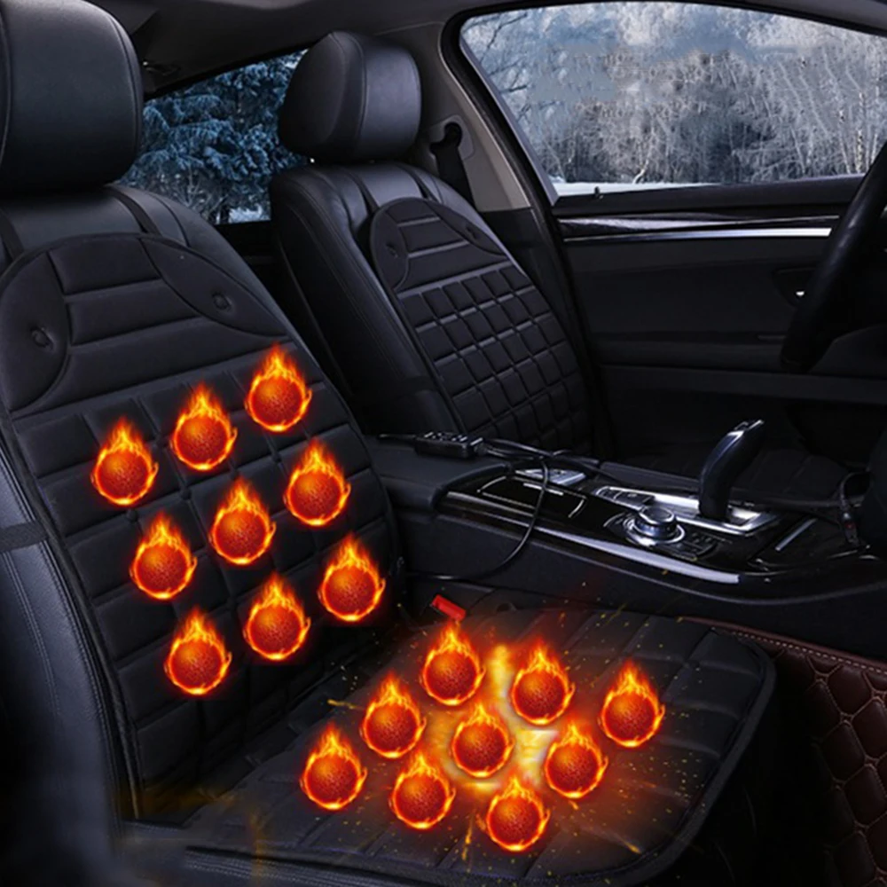 12V Heated Car Seat Cushion Cover Auto Heating Heater Warmer Pad for Winter Car Accessories Heated Seat Cushion