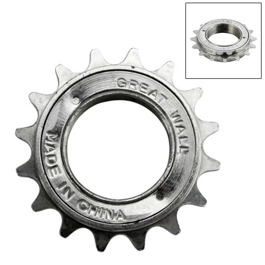 

ATA 16T 34mm Single Speed Freewheel Steel Silver Bicycle Cog Sprocket 1/2" X 1/8" Durable Cycling Bike Flywheel Gear Spare Parts