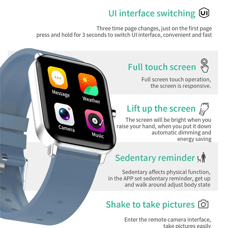 

Full Touch SmartWatch Women Men Music Control Electronic Ladies Fitness Wrist Watch Luxury Clock Call Remider Sport Smart watch